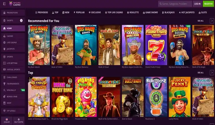 Malina Casino casino review section 2